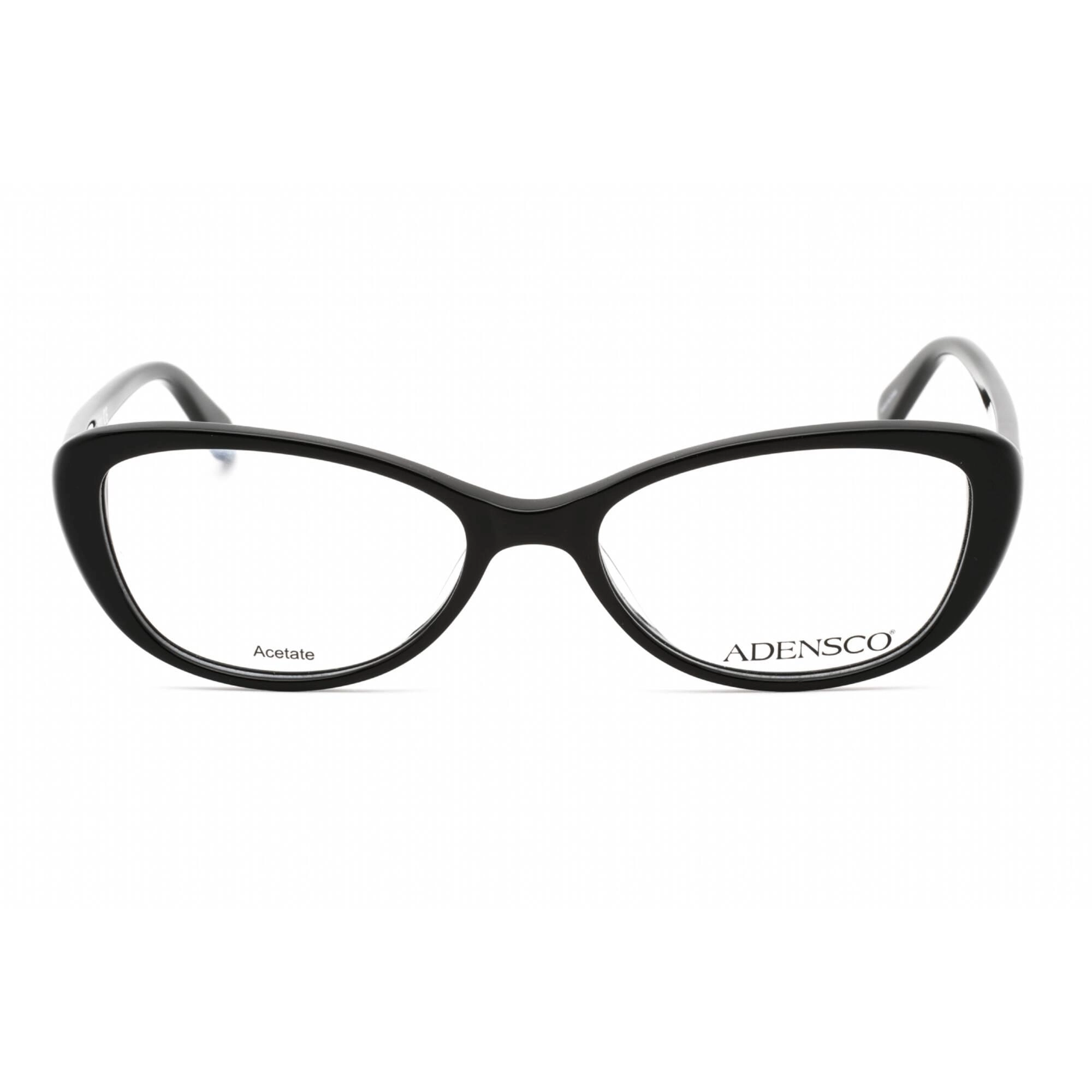 Adensco Women's Eyeglasses - Black Oval Plastic Frame Clear Lens | Ad 220 0807 00