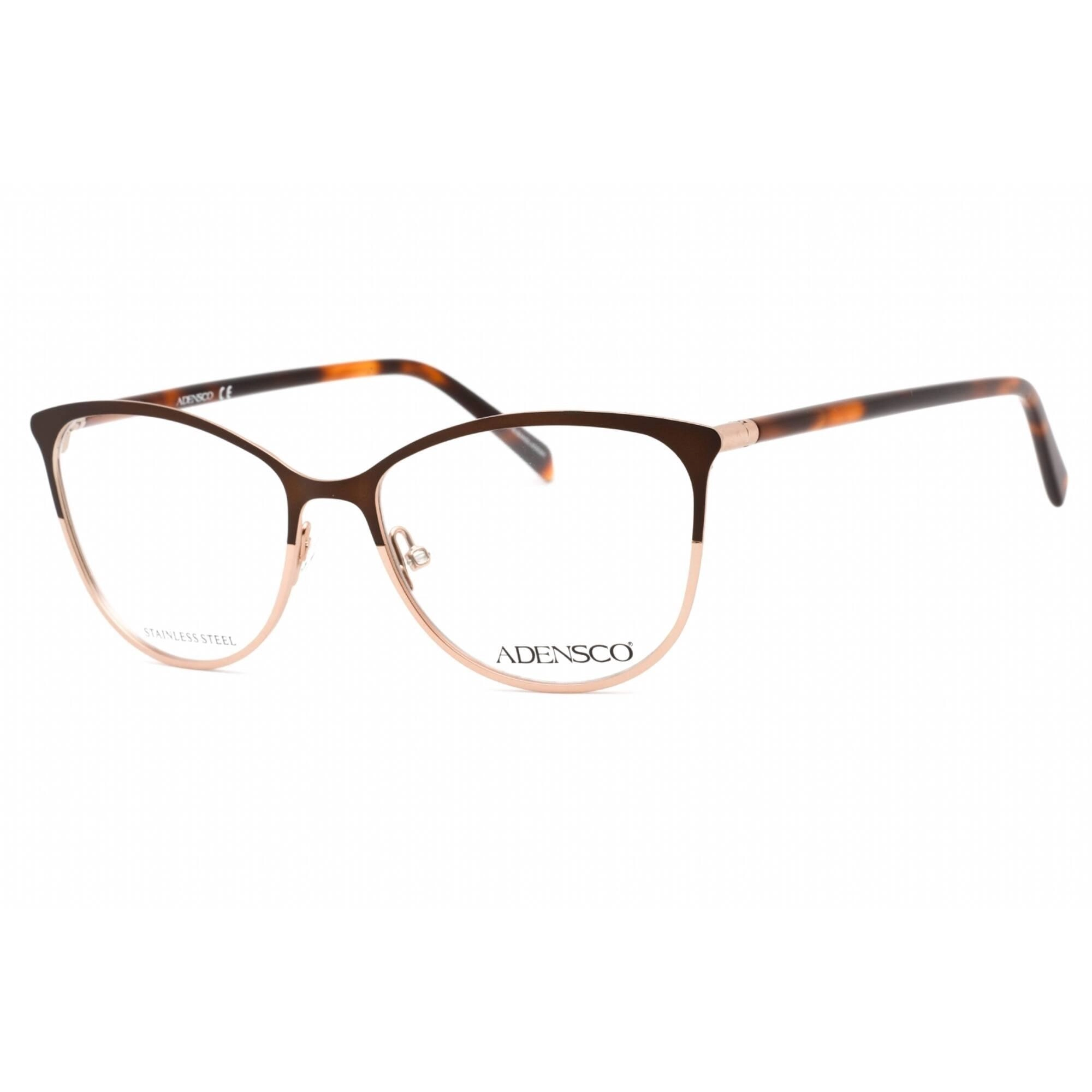 Adensco Women's Eyeglasses - Clear Demo Lens Brown Gold Cat Eye Frame | AD 240 0FG4 00