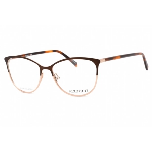 Adensco Women's Eyeglasses - Clear Demo Lens Brown Gold Cat Eye Frame | AD 240 0FG4 00