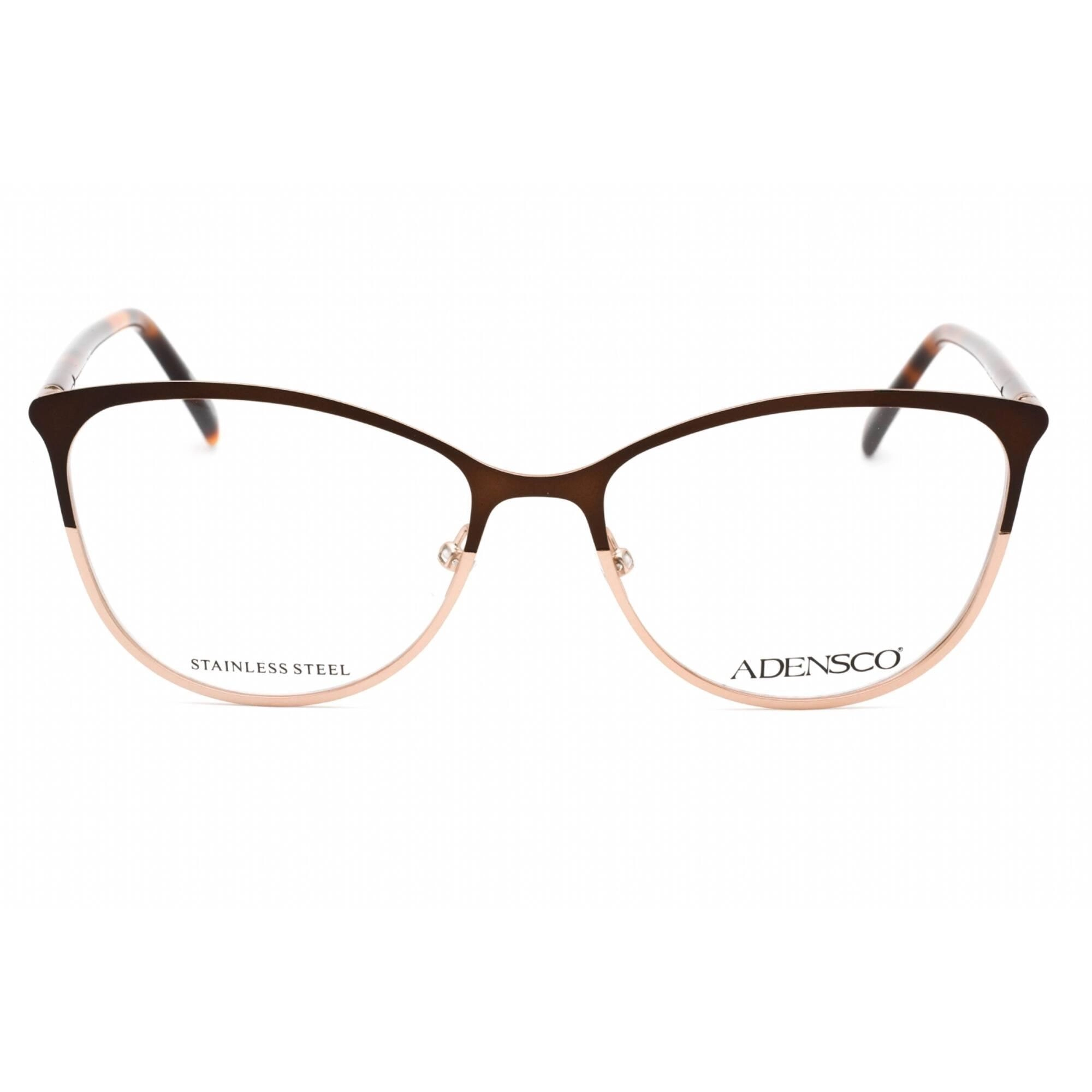 Adensco Women's Eyeglasses - Clear Demo Lens Brown Gold Cat Eye Frame | AD 240 0FG4 00