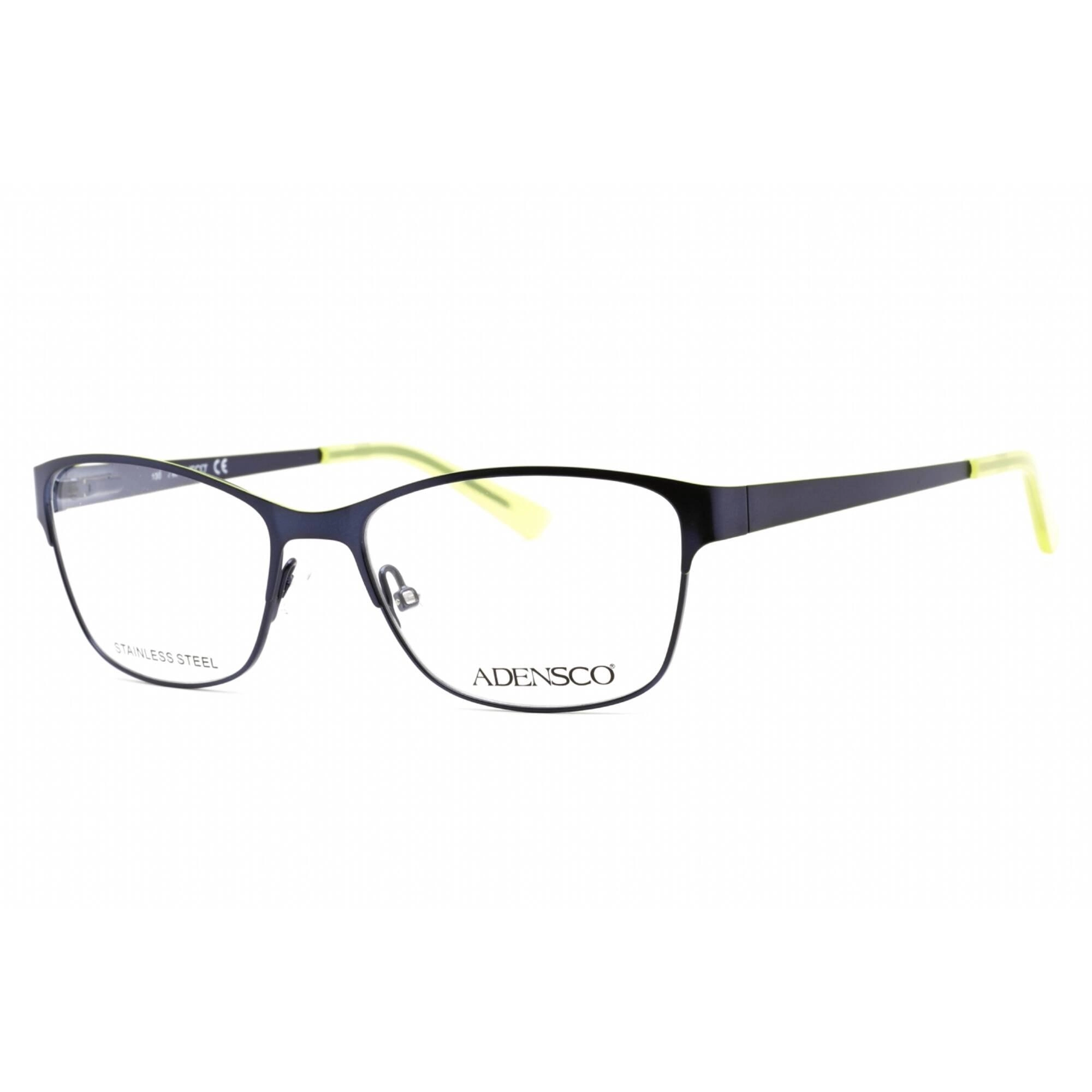 Adensco Women's Eyeglasses - Full Rim Navy Metal Rectangular Frame | Ad 205 0EST 00