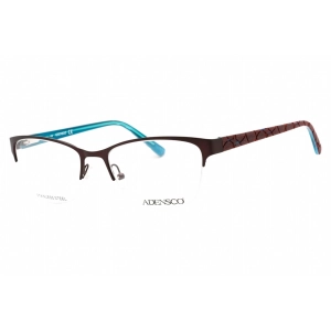 Adensco Women's Eyeglasses - Plum Metal Half Rim Frame Clear Lens | Ad 221 00T7 00