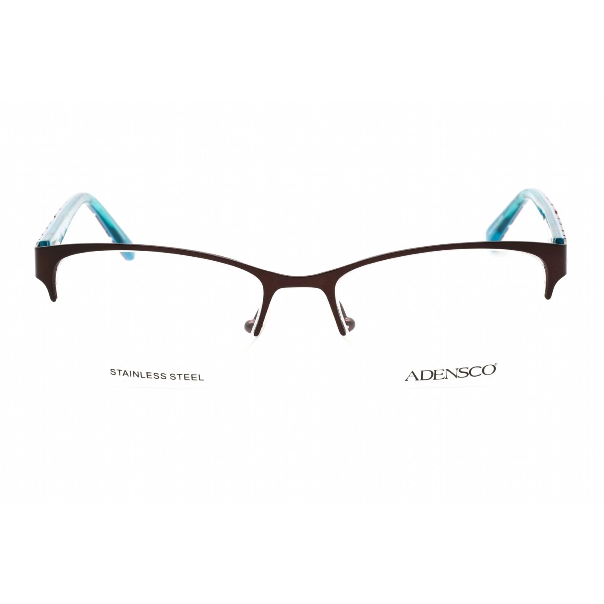 Adensco Women's Eyeglasses - Plum Metal Half Rim Frame Clear Lens | Ad 221 00T7 00