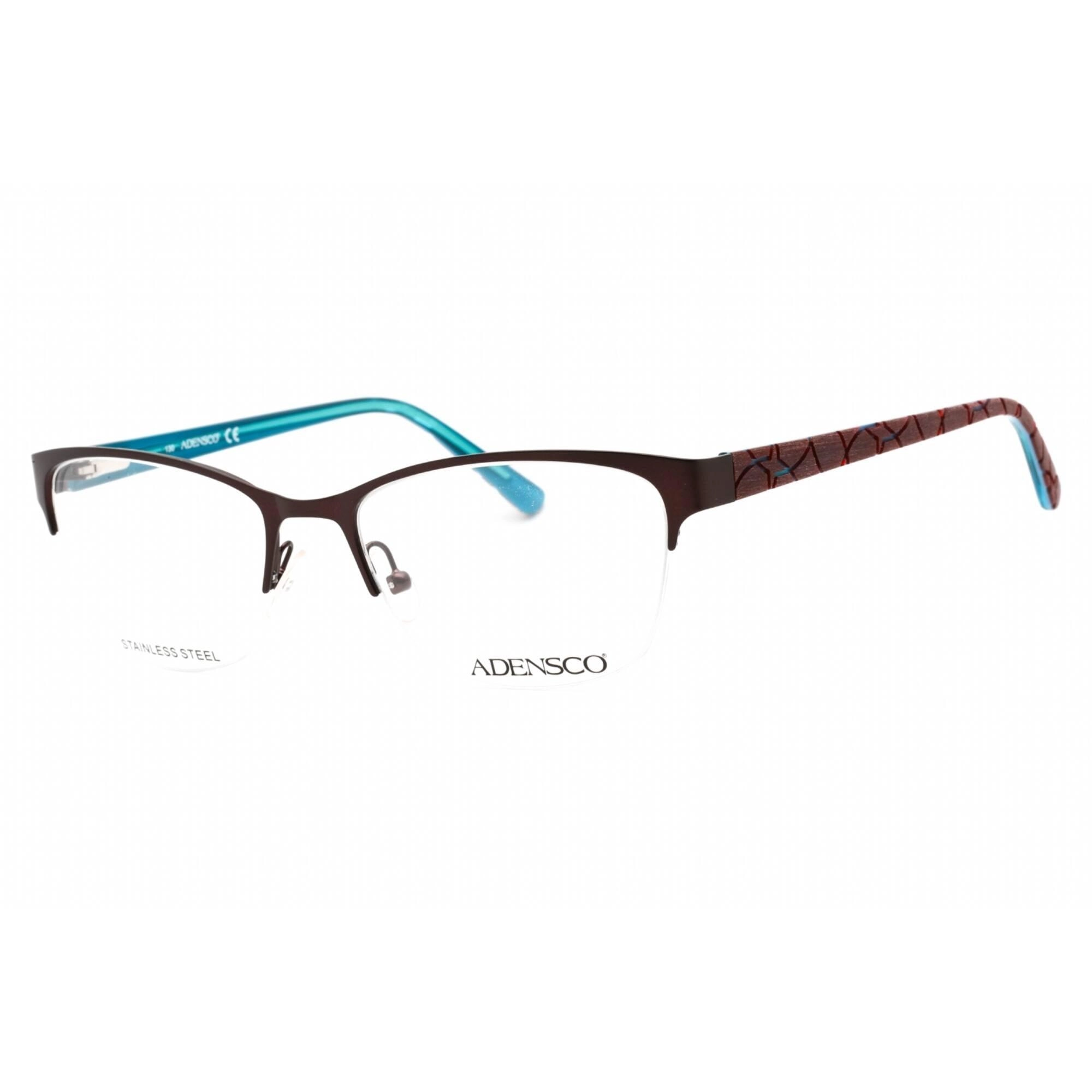 Adensco Women's Eyeglasses - Plum Metal Half Rim Frame Clear Lens | Ad 221 00T7 00