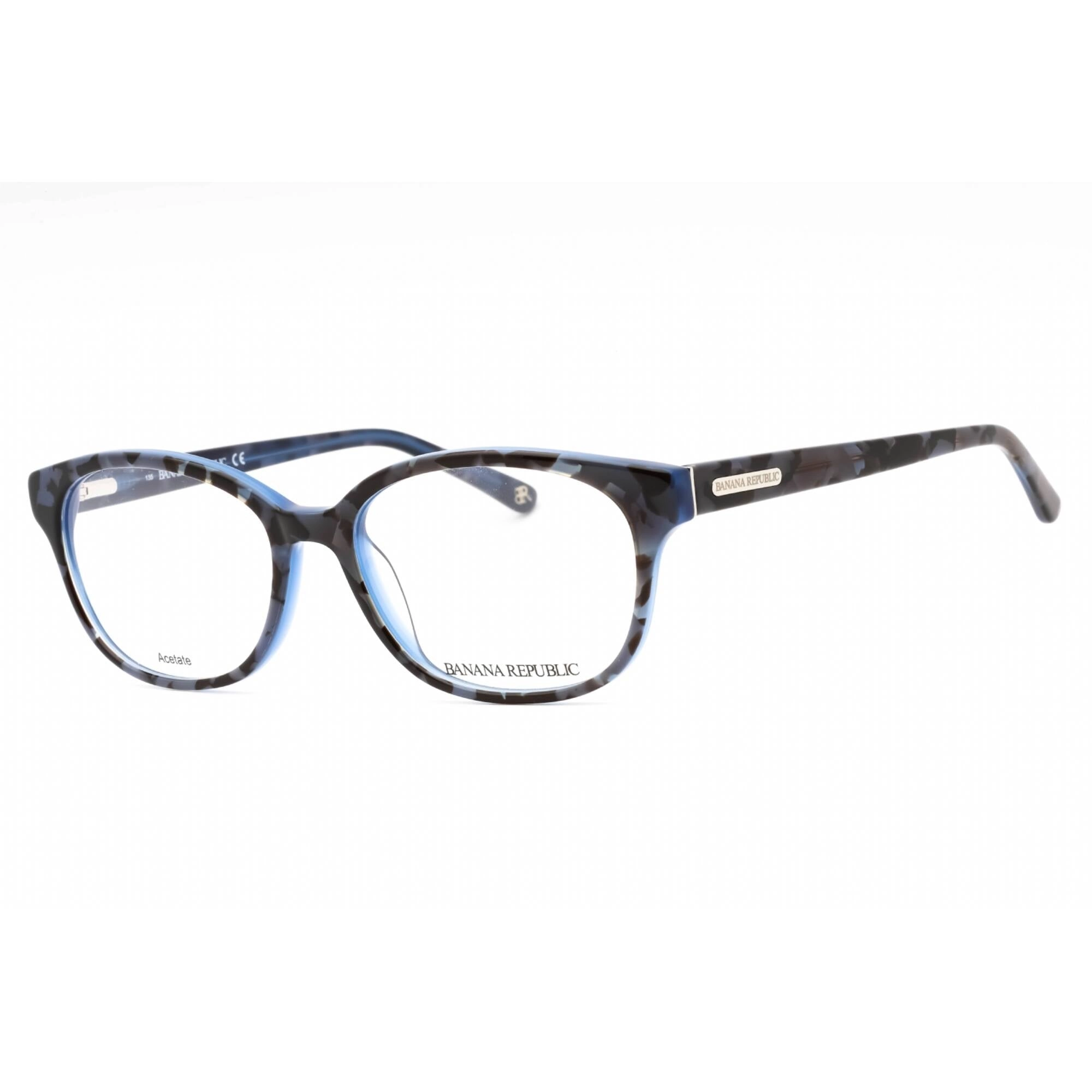 Banana Republic Women's Eyeglasses - Blue Havana Oval Full Rim Frame | KYNA 0JBW 00