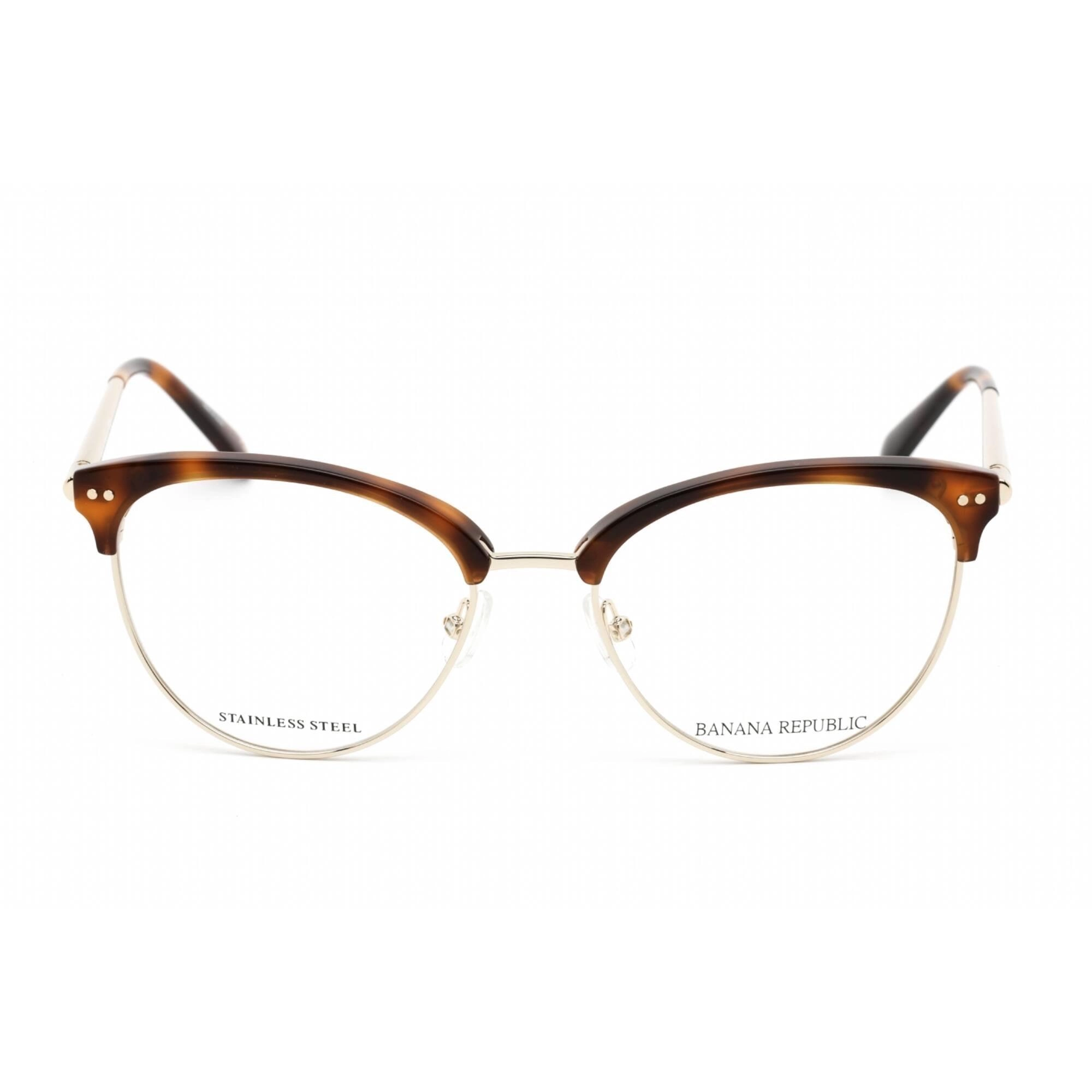 Banana Republic Women's Eyeglasses - Brown Havana Metal Oval Frame | LORAINE 0WR9 00