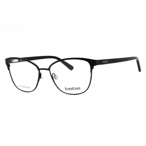 Bebe Women's Eyeglasses - Jet Full Rim Cat Eye Frame Clear Demo Lens | BB5202 001