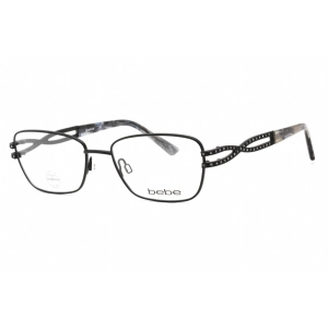 Bebe Women's Eyeglasses - Jet Rectangular Shape Plastic Frame Clear Lens | BB5173 001