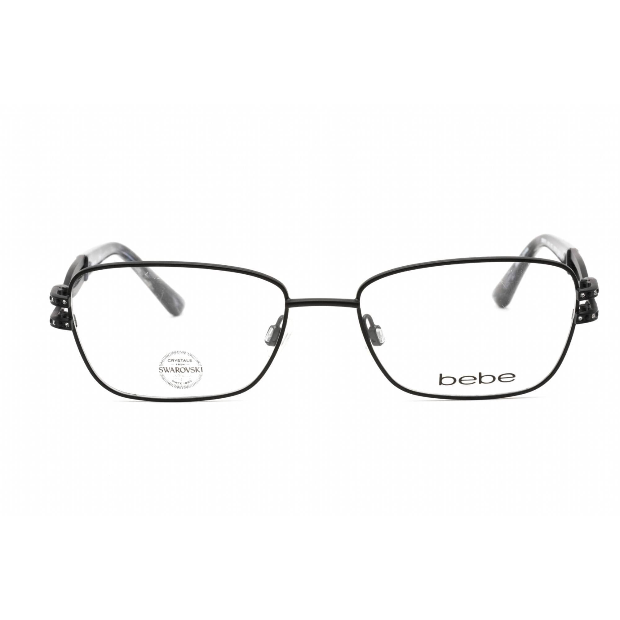 Bebe Women's Eyeglasses - Jet Rectangular Shape Plastic Frame Clear Lens | BB5173 001