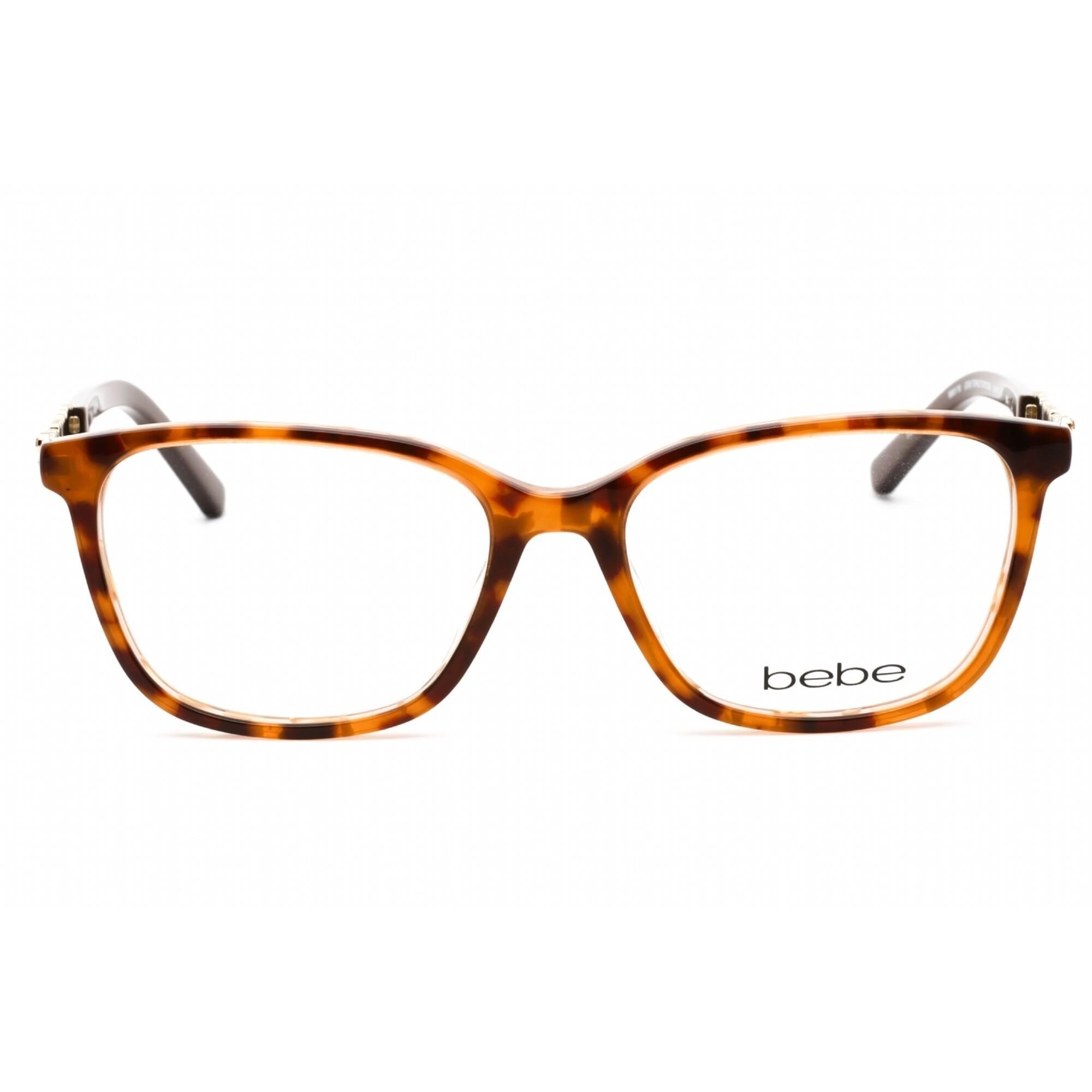 Bebe Women's Eyeglasses - Topaz Tortoise Rectangular Shape Frame Clear Lens | BB5176 200