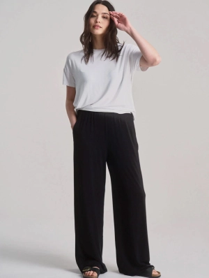 Binita Women's Modal Jersey Trousers | Black
