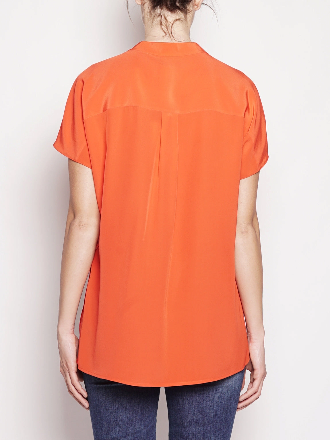 Blouse in Red Silk Georgette