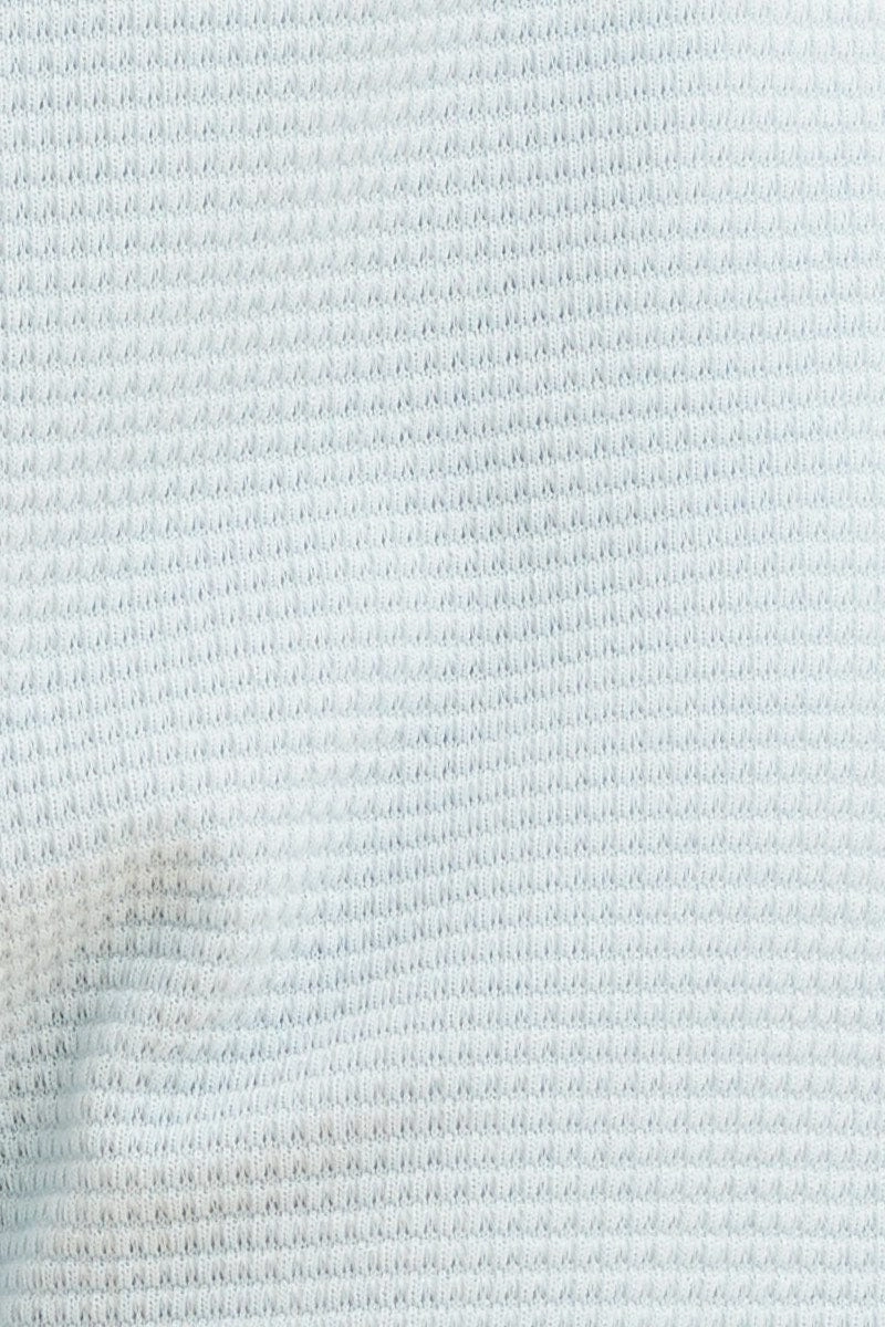 Blue Lounge Shorts Waffle Texture Pull On
