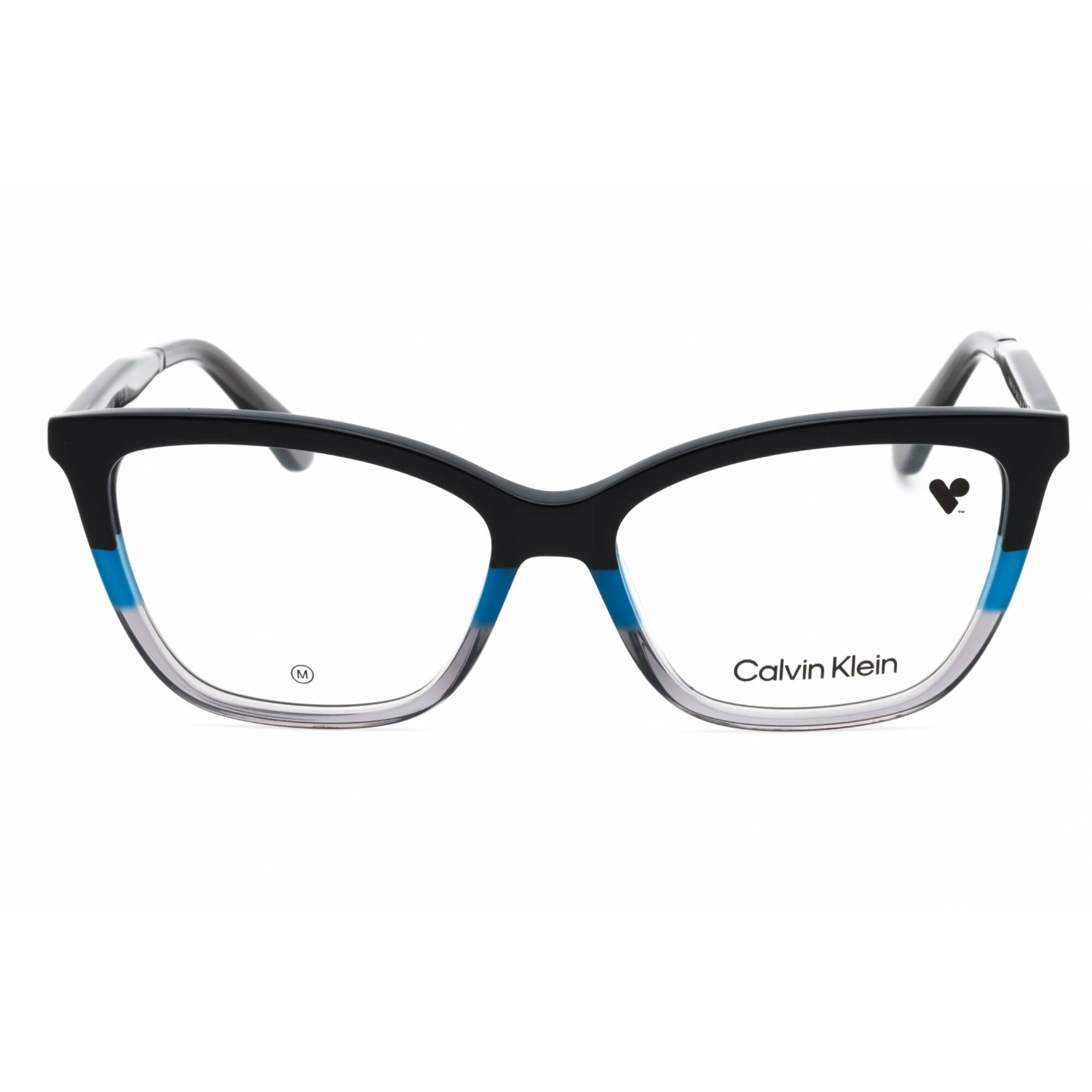 Calvin Klein Women's Eyeglasses - Black/Blue/Grey Cat Eye Full Rim Frame | CK23545 007