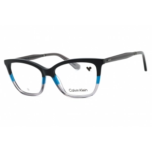 Calvin Klein Women's Eyeglasses - Black/Blue/Grey Cat Eye Full Rim Frame | CK23545 007