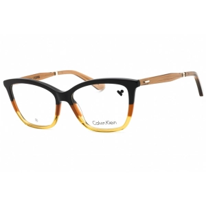 Calvin Klein Women's Eyeglasses - Dark Brown/Brown/Caramel Cat Eye Frame | CK23545 206