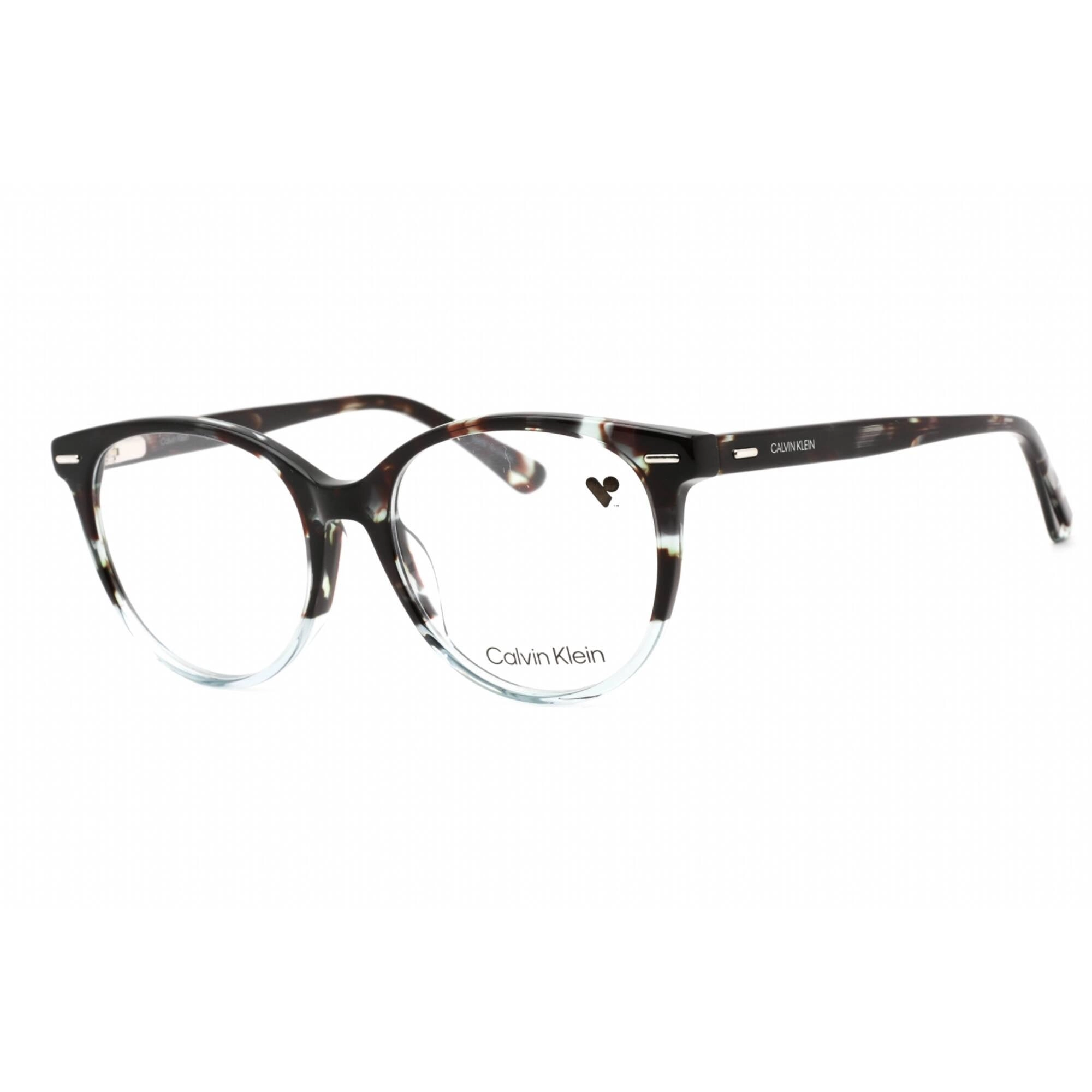 Calvin Klein Women's Eyeglasses - Full Rim Aqua Tortoise Plastic Round | CK21710 443