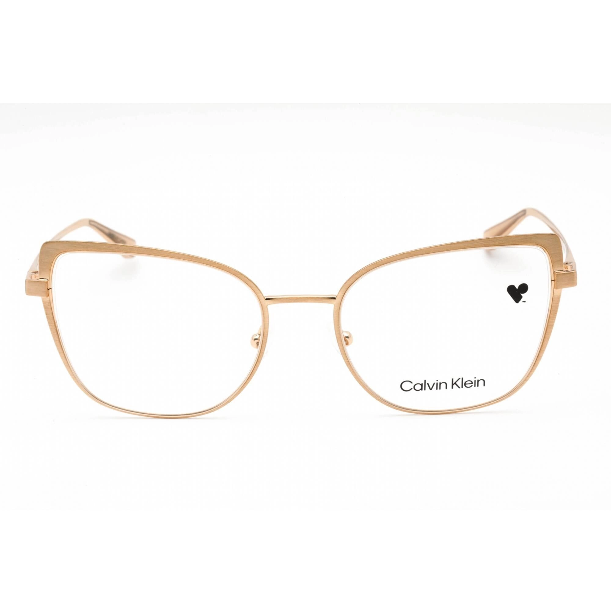 Calvin Klein Women's Eyeglasses - Full Rim Gold Metal Cat Eye Frame | CK22101 717