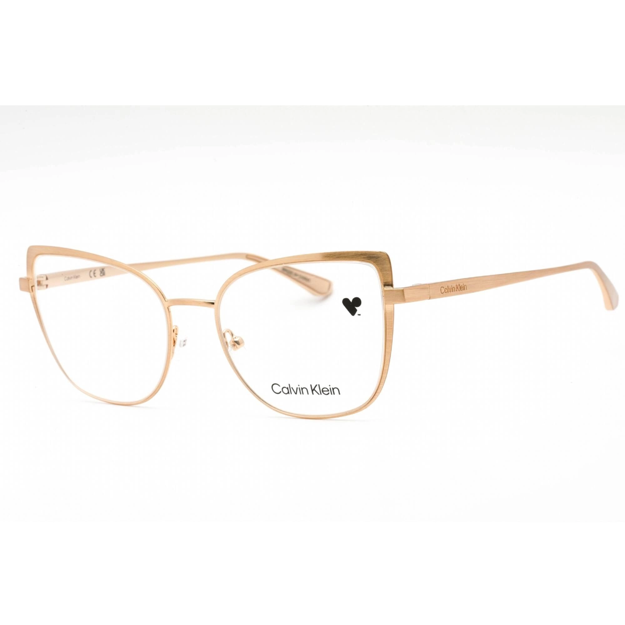 Calvin Klein Women's Eyeglasses - Full Rim Gold Metal Cat Eye Frame | CK22101 717
