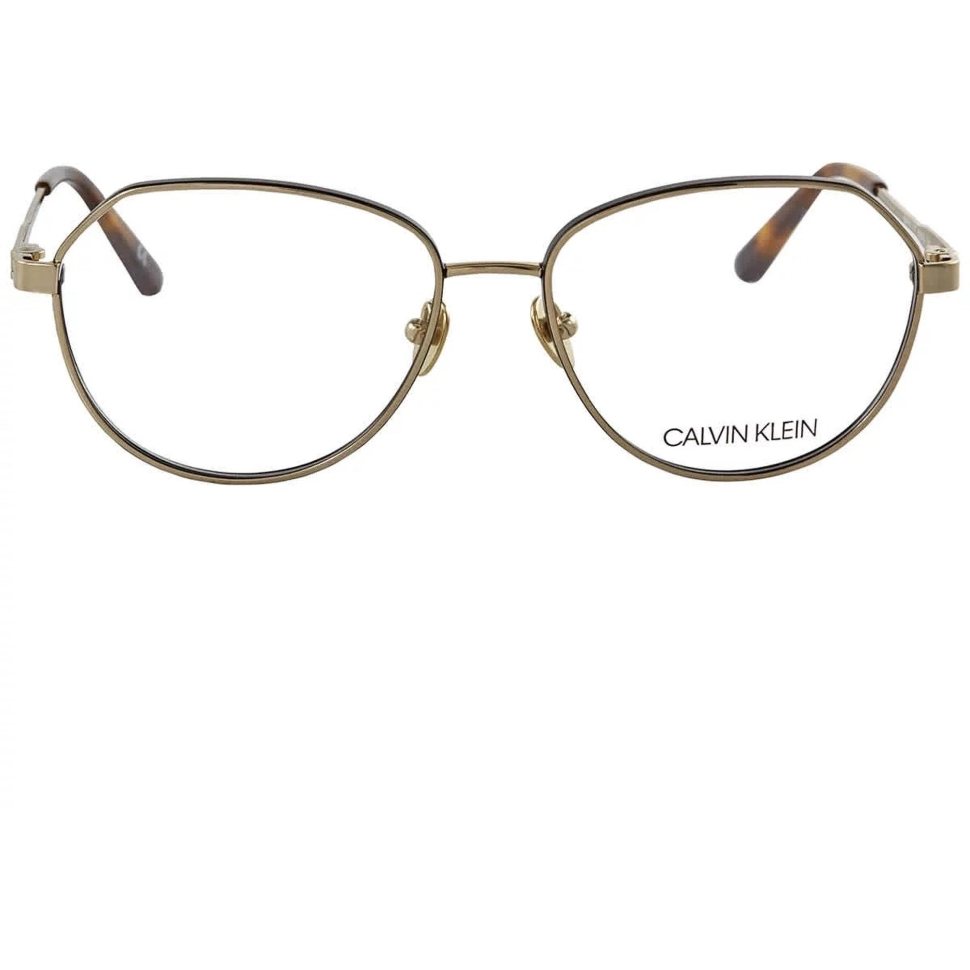 Calvin Klein Women's Eyeglasses - Gold Geometric Frame | CALVIN KLEIN CK19113 717