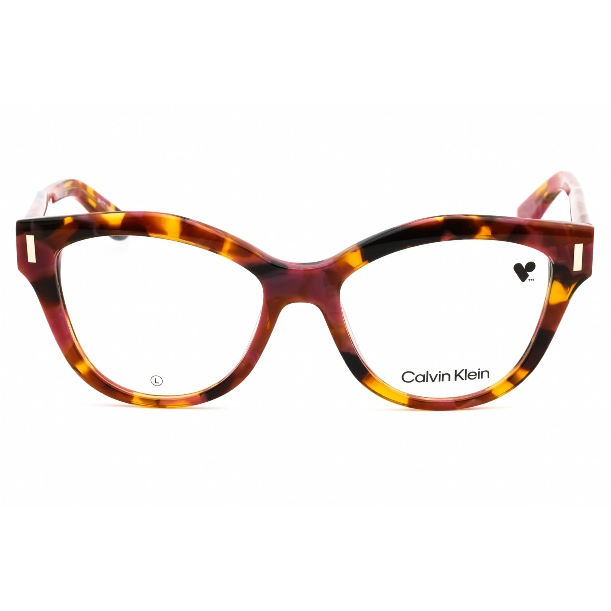 Calvin Klein Women's Eyeglasses - Rose Havana Acetate Cat Eye Full Rim | CK23541 663