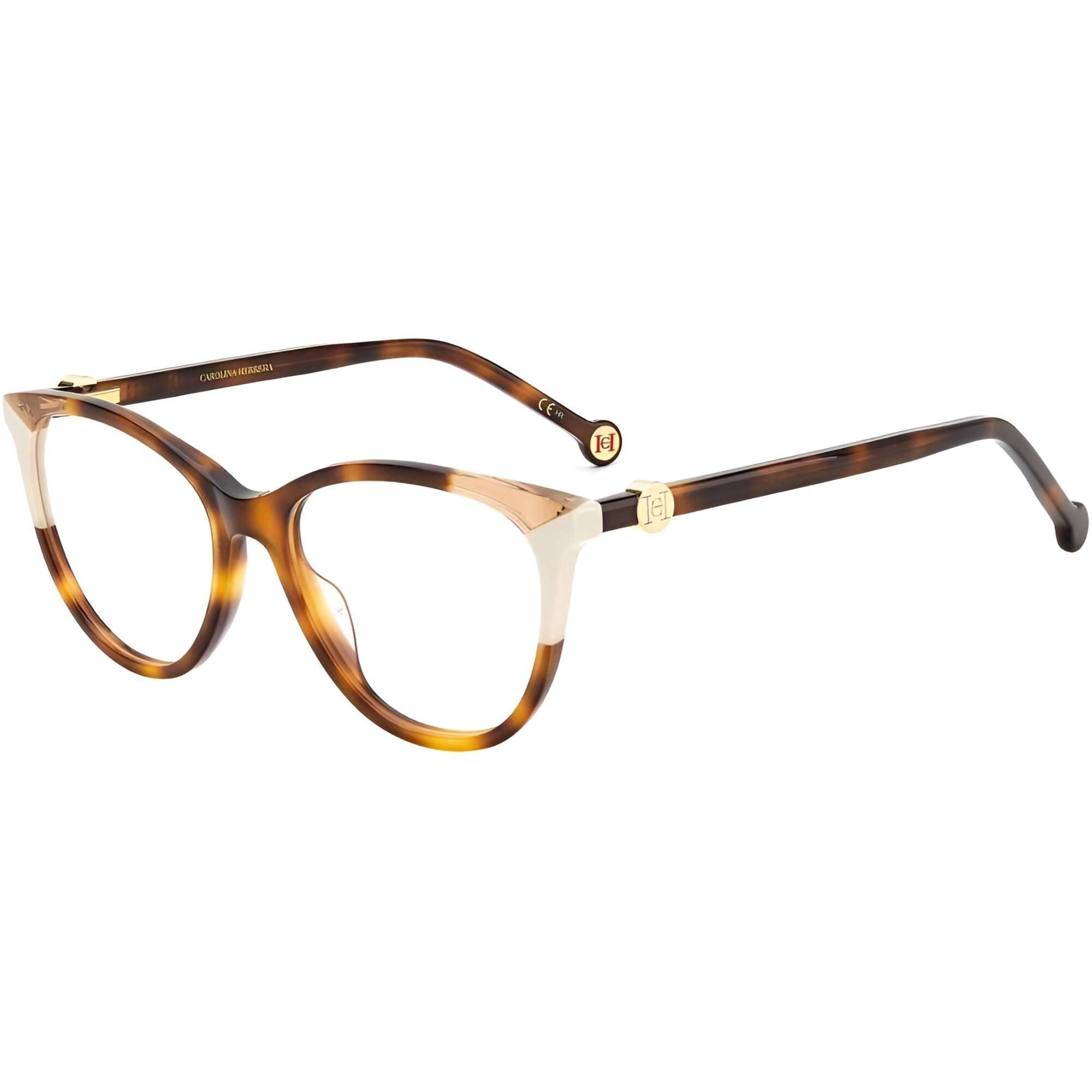 Carolina Herrera Women's Eyeglasses - Havana Ivory Frame Demo Lens | CH 0054 0C1H