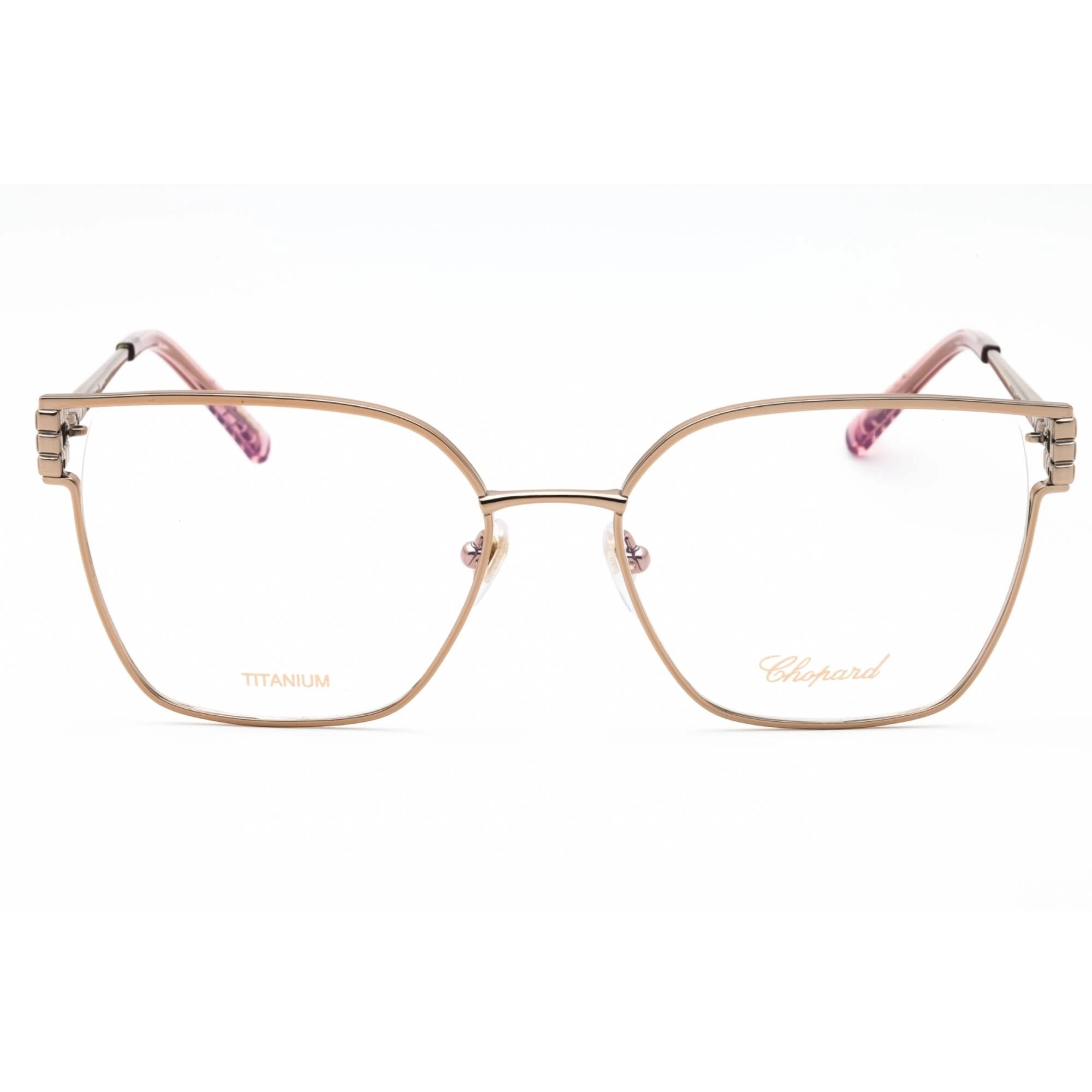 Chopard Women's Eyeglasses - Shiny Copper Gold Metal Full Rim Cat Eye | VCHL58M 08FC