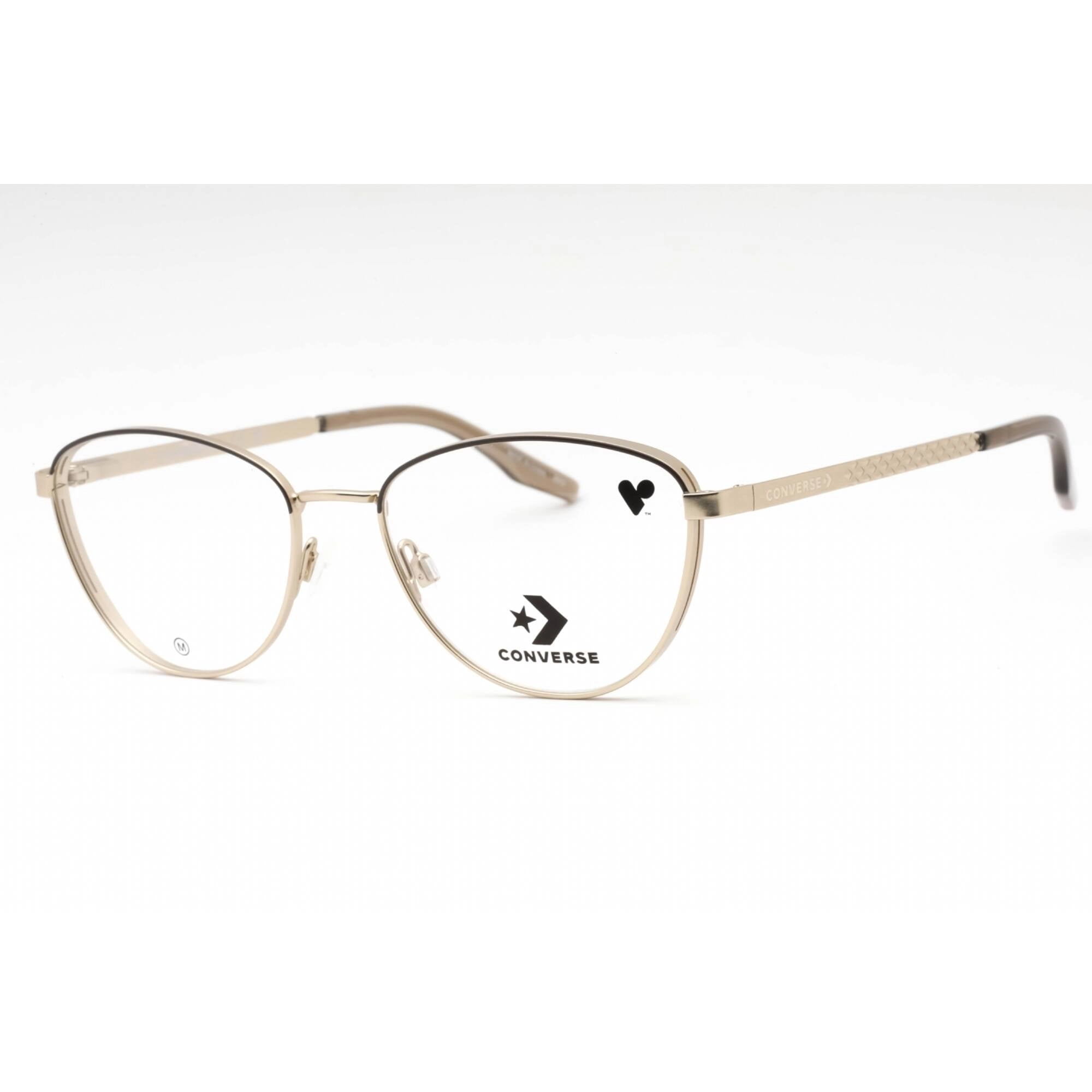 Converse Women's Eyeglasses - Satin Gold/Engine Smoke Metal Cat Eye Frame | CV1014 717