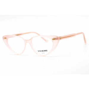 Cutler And Gross Women's Eyeglasses - Pink Cat Eye Shape Frame Clear Lens | CG1322 004