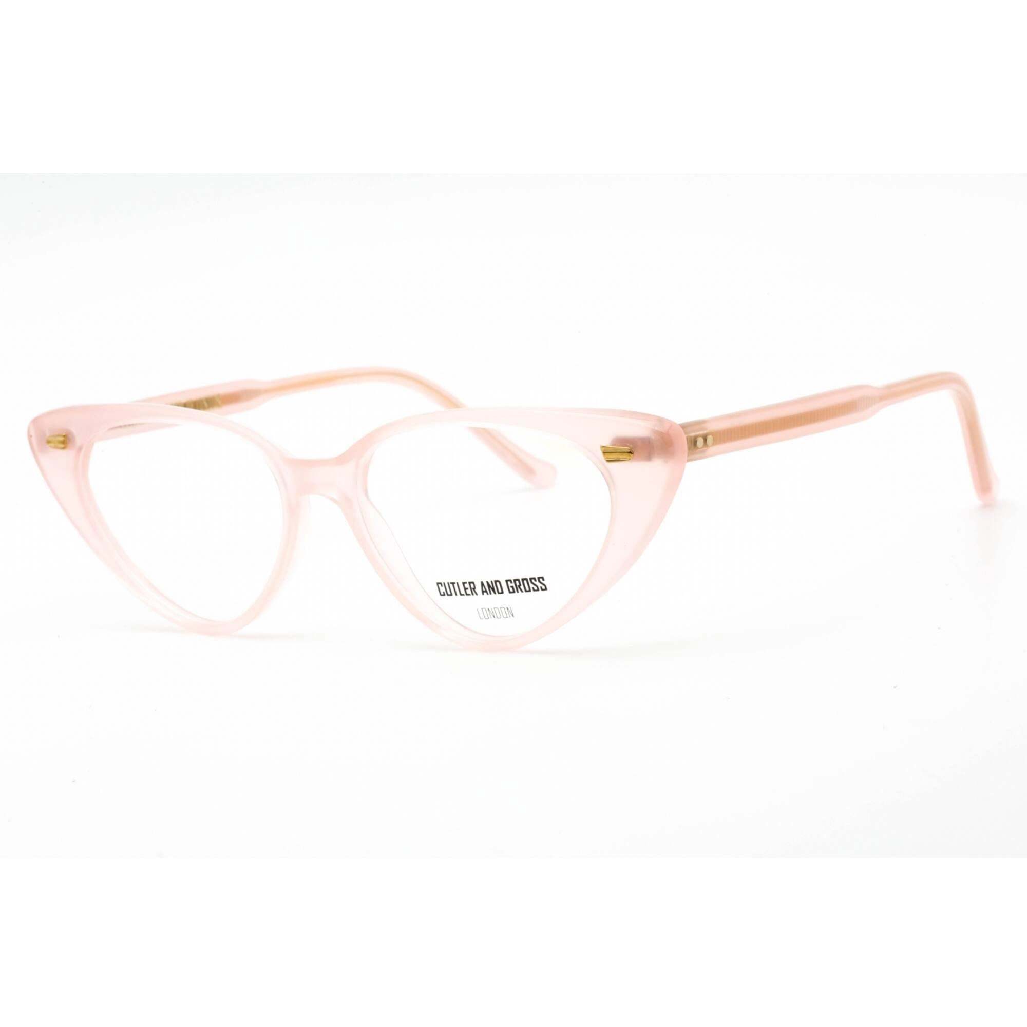 Cutler And Gross Women's Eyeglasses - Pink Cat Eye Shape Frame Clear Lens | CG1322 004