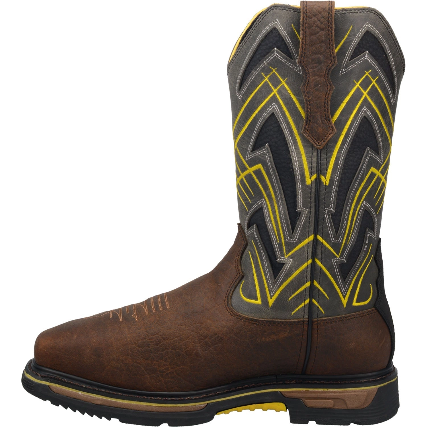 Dan Post Mens Cyclone Work Boots Leather Gray/Brown 10.5 M