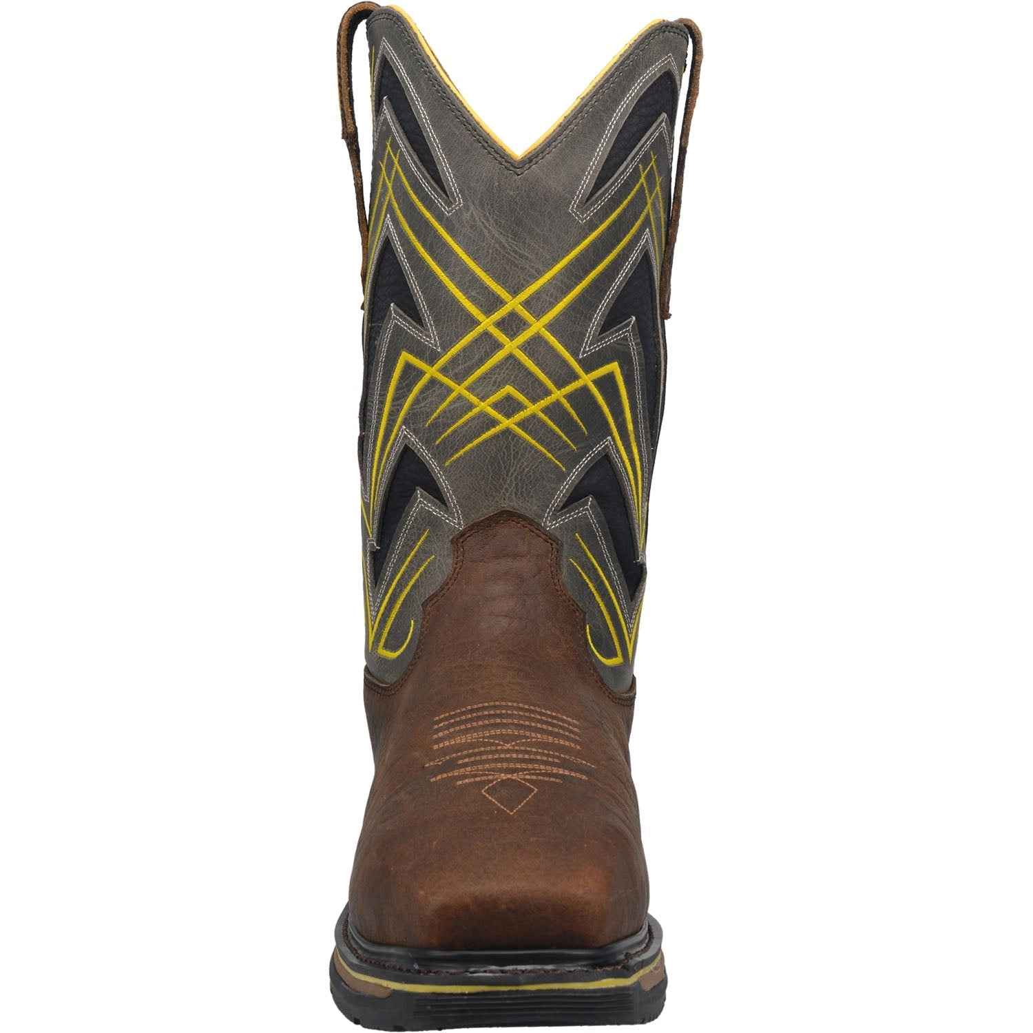 Dan Post Mens Cyclone Work Boots Leather Gray/Brown 10.5 M
