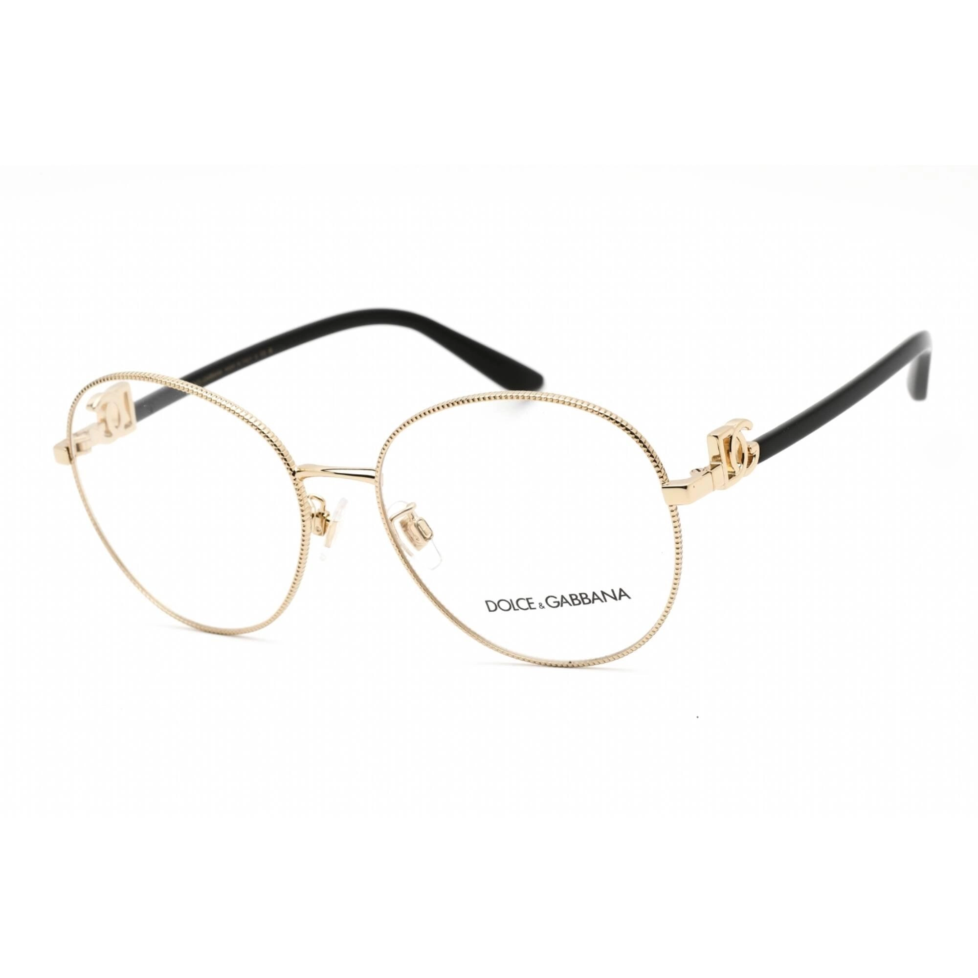 Dolce & Gabbana Women's Eyeglasses - Gold Round Shape Frame Clear Lens | 0DG1339 02