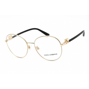 Dolce & Gabbana Women's Eyeglasses - Gold Round Shape Frame Clear Lens | 0DG1339 02
