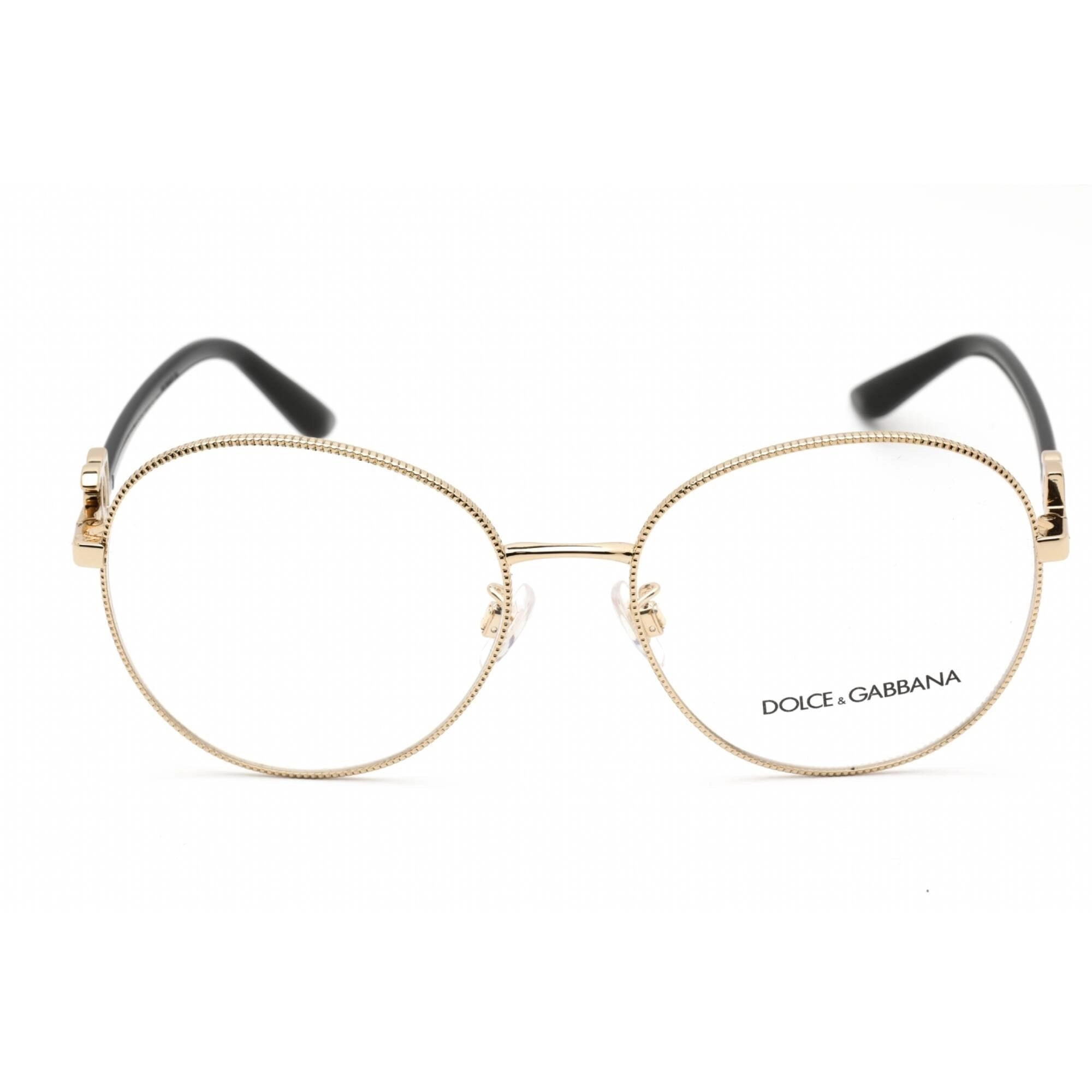 Dolce & Gabbana Women's Eyeglasses - Gold Round Shape Frame Clear Lens | 0DG1339 02