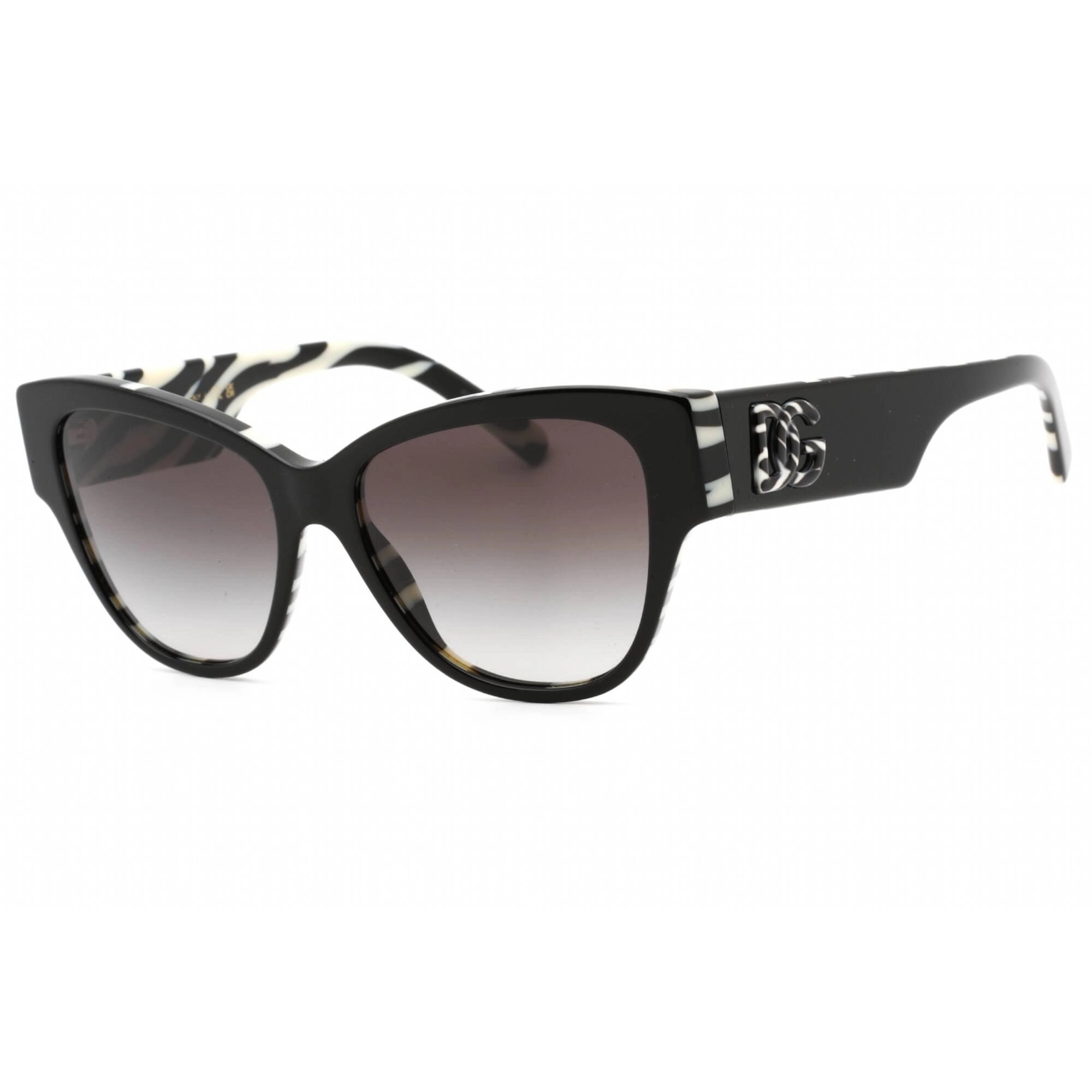 Dolce & Gabbana Women's Sunglasses - Black On Zebra Print Cat Eye | 0DG4449 3372/P