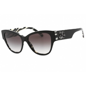 Dolce & Gabbana Women's Sunglasses - Black On Zebra Print Cat Eye | 0DG4449 3372/P