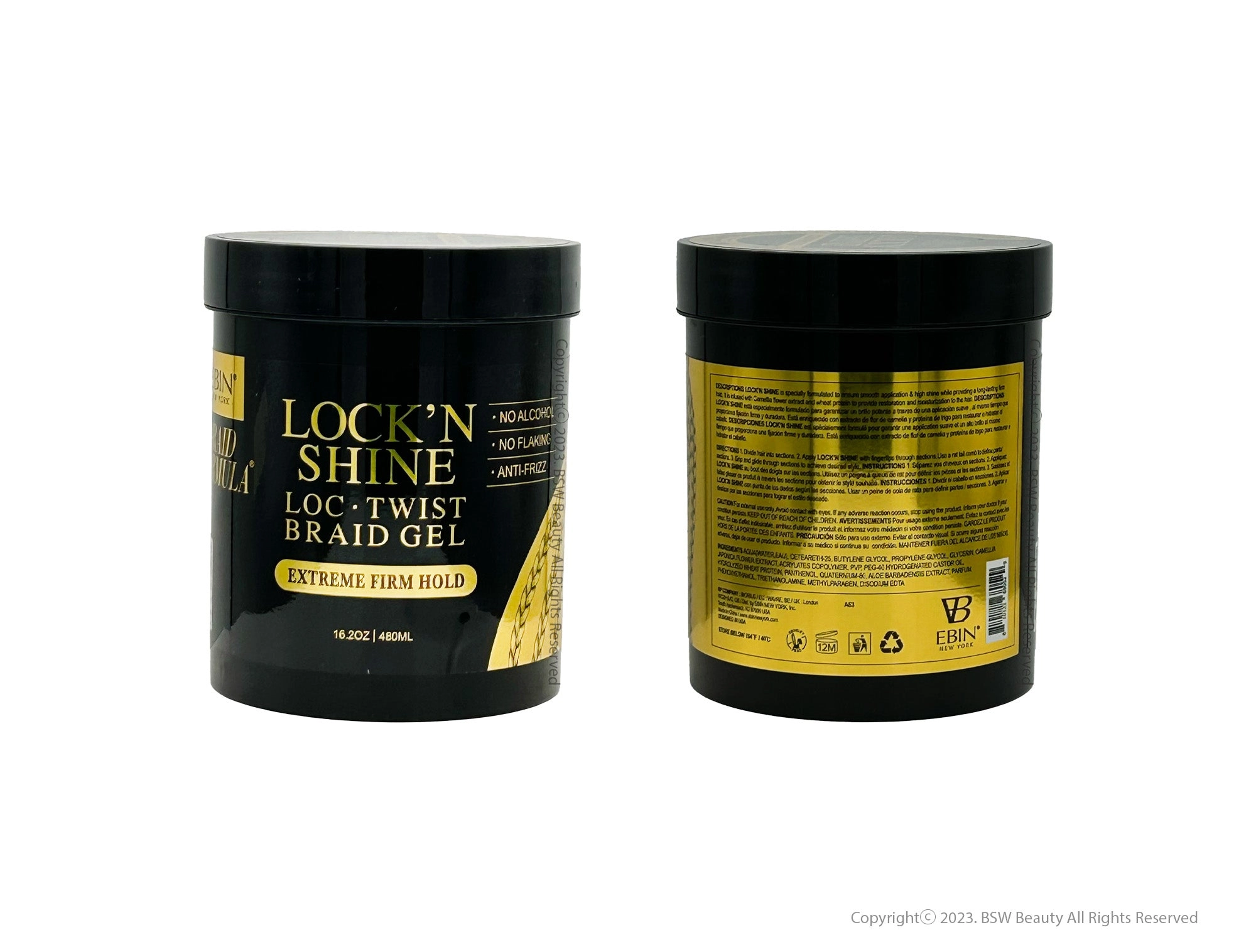 EBIN NEW YORK LOCK'N SHINE EXTREME FIRM HOLD 16oz