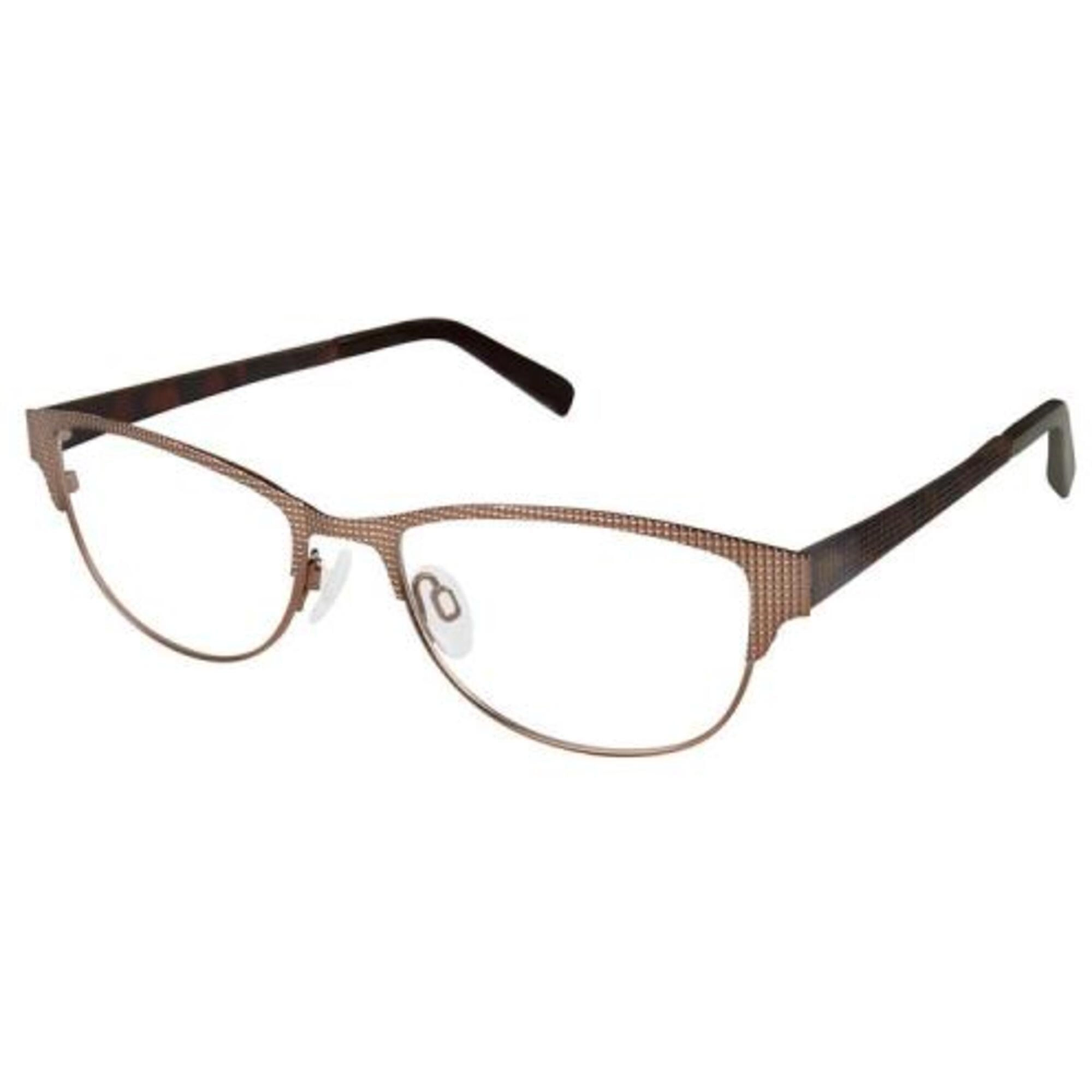 Eddie Bauer Women's Eyeglasses - Brown Metal Cat Eye Frame | EDDIE BAUER 32202 BR