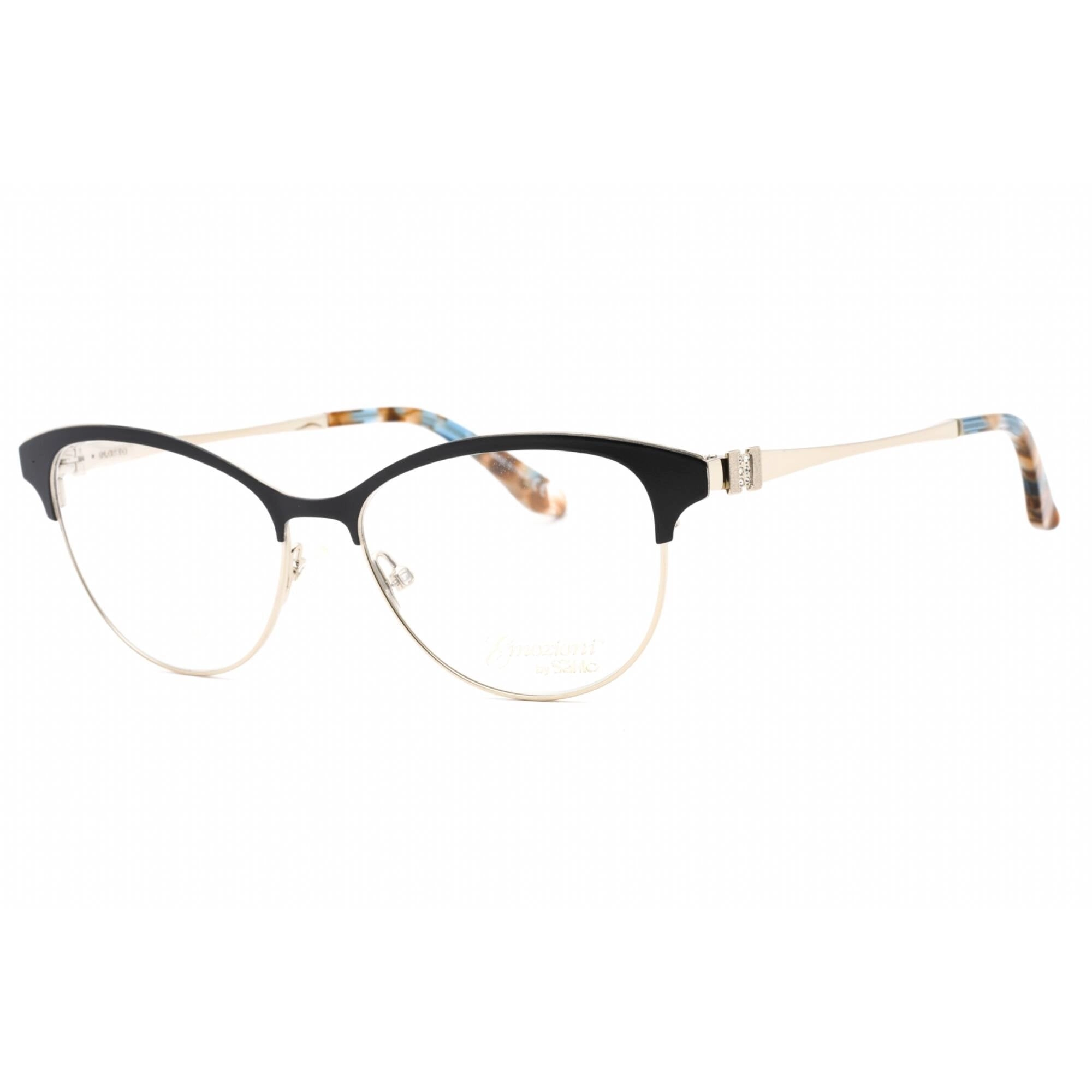 Emozioni Women's Eyeglasses - Blue Gold Cat Eye Metal Full Rim Frame | EM 4411 0KY2 00