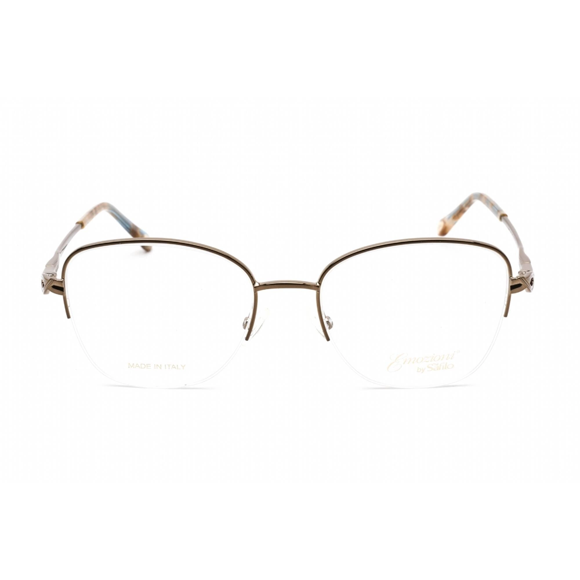 Emozioni Women's Eyeglasses - Light Brown Metal Square Shape Frame | EM 4409 0TUI 00