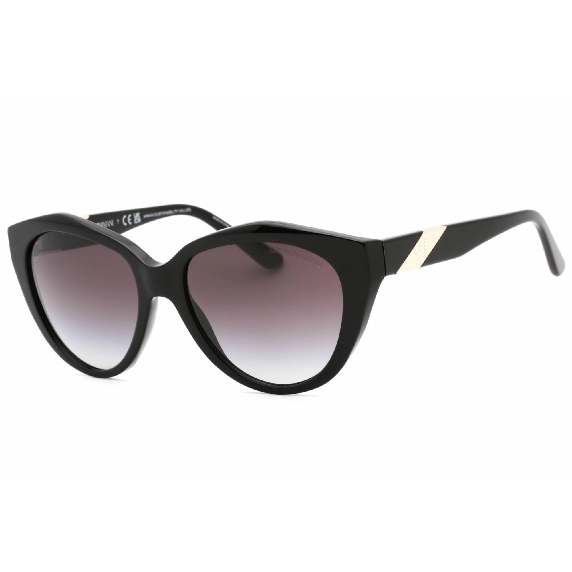 Emporio Armani Women's Sunglasses - Black Plastic Full Rim Cat Eye | 0EA4178 58758G