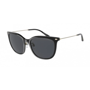Emporio Armani Women's Sunglasses - Shiny Black Plastic Cat Eye Frame | 4181 500187