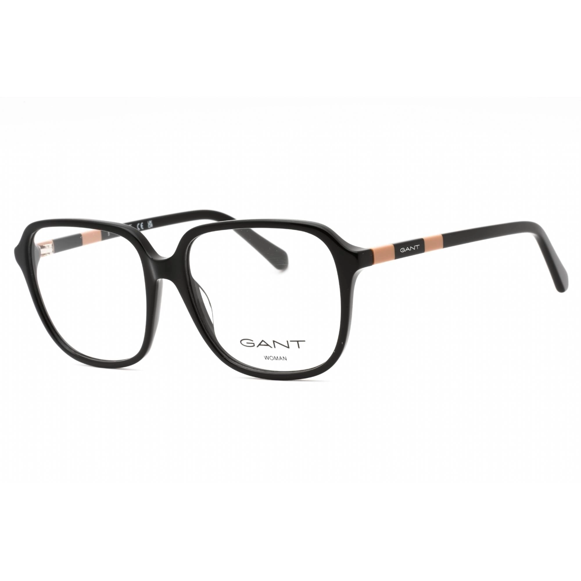 GANT Women's Eyeglasses - Shiny Black Plastic Square Full Rim Frame | GA4155 001