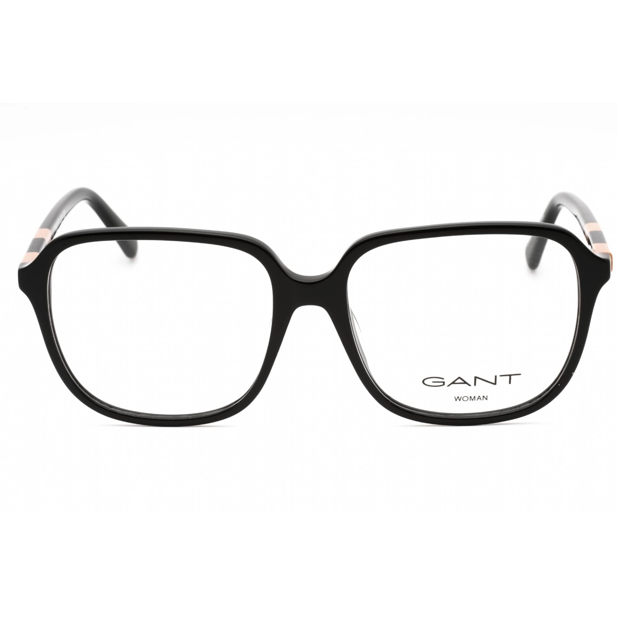 GANT Women's Eyeglasses - Shiny Black Plastic Square Full Rim Frame | GA4155 001