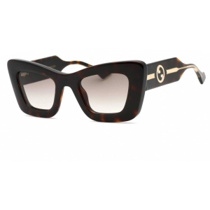 Gucci Women's Sunglasses - Havana Cat Eye Full Rim Plastic Frame | GG1552S 002