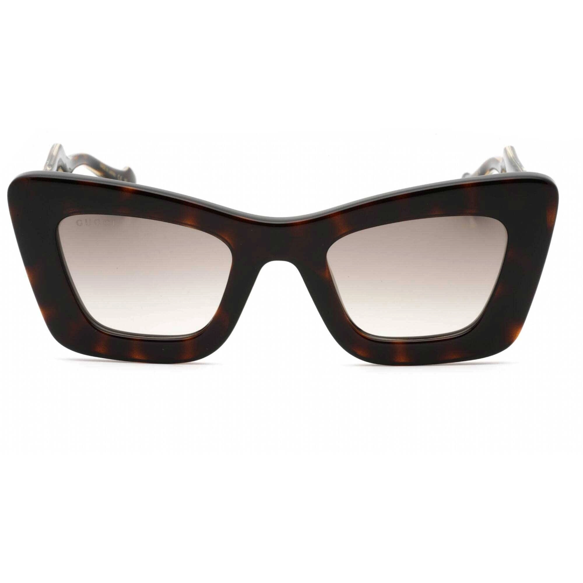 Gucci Women's Sunglasses - Havana Cat Eye Full Rim Plastic Frame | GG1552S 002