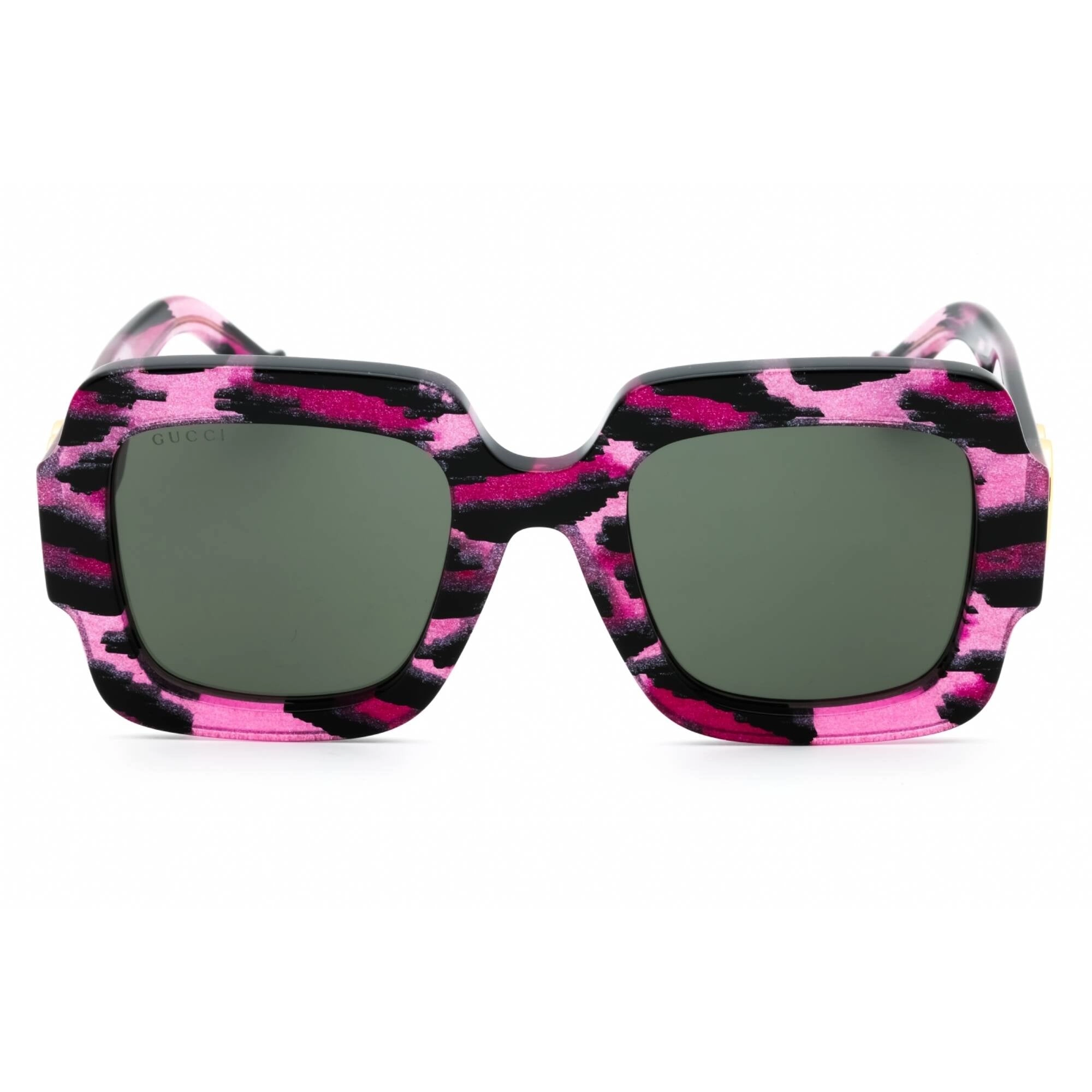 Gucci Women's Sunglasses - Pink/Black Acetate Rectangular Full Rim Frame | GG1547S 003