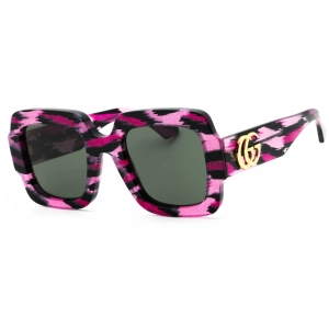 Gucci Women's Sunglasses - Pink/Black Acetate Rectangular Full Rim Frame | GG1547S 003
