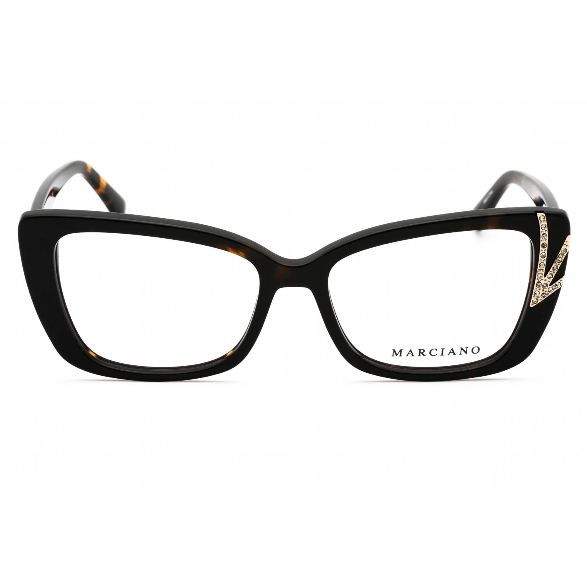 Guess By Marciano Women's Eyeglasses - Dark Havana Acetate Cat Eye Frame | GM0382 052